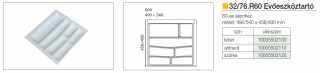 TÁROLÁS - EVŐESZKÖZTARTÓ 32/76.R60 490x540 mm SZÜRKE #2