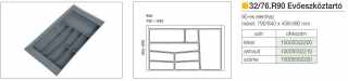 TÁROLÁS - EVŐESZKÖZTARTÓ 32/76.R90 490x840 mm SZÜRKE #2