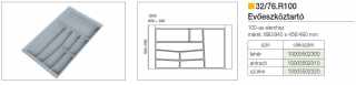 TÁROLÁS - EVŐESZKÖZTARTÓ 32/76.R100 490x940 mm FEHÉR #2