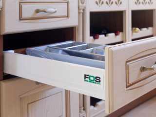 FIÓKRENDSZER - FDS DUPLAFALÚ FÉM FIÓKOLDAL FDS-DF A 400mm, 40kg FEHÉR #1