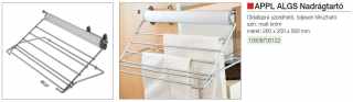 GARDRÓB - GARDRÓB SZERELVÉNY APPL ALGS OLDALRA SZERELHETŐ NADRÁGTARTÓ 260x200x560 mm MATT KRÓM #2