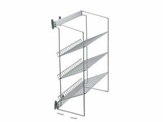 GARDRÓB - GARDRÓB SZERELVÉNY ASL3 ALG OLDALRA SZERELHETŐ 3 RÉSZES CIPŐTARTÓ 300x790x500 mm MATT KRÓM #1