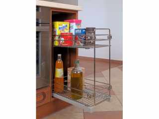 TÁROLÁS - BELSŐ FÉMRÁCS 2102SY/60-50 2 RÉSZES CSILLAPÍTOTT KIHÚZHATÓ POLC 535x535x430mm KRÓM #1