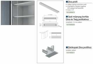 VILÁGÍTÁS - VILÁGÍTÁSTECHNIKAI KIEGÉSZÍTŐ DIVA PROFIL 3,0m ALUMÍNIUM #2