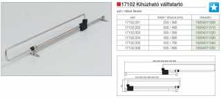 GARDRÓB - GARDRÓB SZERELVÉNY 17102 KIHÚZHATÓ VÁLLFATARTÓ 500mm NIKKEL-FEKETE #2