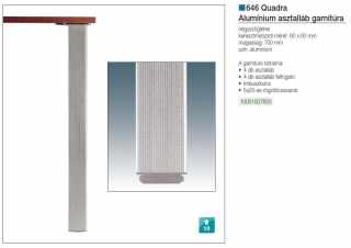 LÁBAK - ASZTALLÁB 64670A004RG QUADRA SZÖGLETES 700mm×60mm×60mm áll.+10mm ALUMÍNIUM #2