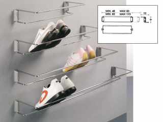 GARDRÓB - CIPŐTARTÓ 115/A OLDALRÓL SZERELHETŐ 480-830 mm KRÓM #1