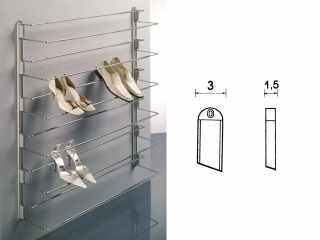 GARDRÓB - CIPŐTARTÓ 117/A RÖGZÍTŐSÍN 30x30x1120 mm ALUMÍNIUM #1