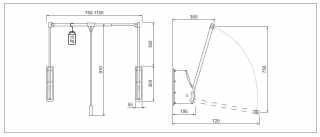 GARDRÓB - GARDRÓBLIFT 800/A FALRA SZERELHETŐ 750-1150 mm, 10kg ALUMÍNIUM #3
