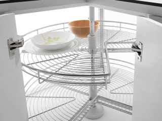 TÁROLÁS - BELSŐ FÉMRÁCS 828B/820 SAROKSZEKRÉNYBE SZERELHETŐ 3/4-ES FORGÓTÁNYÉR 820mm KRÓM #1