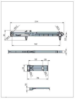 FIÓKRENDSZER - ÖNBEHÚZÓ ADAPTER 973.0X35.38.K1 FAFIÓKHOZ SZÜRKE #3