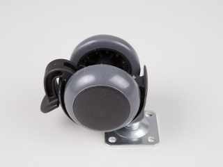 GÖRGŐ, KERÉK -  BELTÉRI BÚTORGÖRGŐ 311/MF.050 FÉKEZŐS TALPAS 50mm  35kg FEKETE-SZÜRKE #1