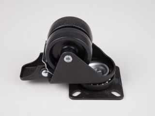 GÖRGŐ, KERÉK -  BELTÉRI BÚTORGÖRGŐ 031/N.050N FÉKEZŐS TALPAS 50mm  60kg FEKETE #1