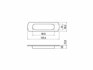 FOGANTYÚ, FOGAS - BÚTORFOGANTYÚ P 274-125 TOLÓAJTÓKAGYLÓ 125,5x36,3 ARANY #2