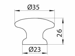 FOGANTYÚ, FOGAS - BÚTORFOGANTYÚ S 300-35 GOMB NYERS BÜKK #2