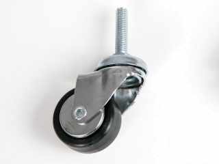 GÖRGŐ, KERÉK -  BELTÉRI BÚTORGÖRGŐ 112/N.40 MENETES CSAPOS FÉM KÖZEPŰ 40mm  15kg FEKETE #1