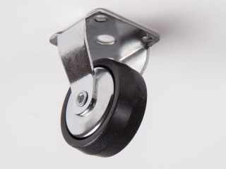 GÖRGŐ, KERÉK -  BELTÉRI BÚTORGÖRGŐ 222/N.40 FIX TALPAS FÉM KÖZEPŰ 40mm  15kg FEKETE #1