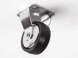 GÖRGŐ, KERÉK -  BELTÉRI BÚTORGÖRGŐ 222/N.50 FIX TALPAS FÉM KÖZEPŰ 50mm  20kg FEKETE #1