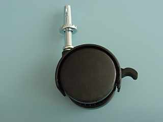 GÖRGŐ, KERÉK -  BELTÉRI BÚTORGÖRGŐ 9609 FÉKEZŐS HÜVELYES 50mm  40kg FEKETE #1