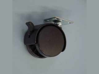 GÖRGŐ, KERÉK -  BELTÉRI BÚTORGÖRGŐ 9613 FÉKEZŐS TALPAS 50mm  40kg FEKETE #1