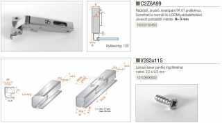 KIVETŐPÁNT - BÚTORPÁNT SALICE C2Z6A99 RÁÜTŐDŐ FÉMKERETHEZ NIKKEL #2