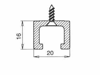 TOLÓAJTÓ VASALAT - FÜGGŐLEGES HARMÓNIKA VASALAT F1GFA3 AJTÓVEZETŐ SÍN 1180×20×16 mm FEKETE #1