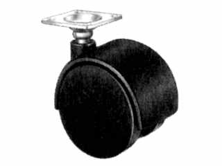 GÖRGŐ, KERÉK -  BELTÉRI BÚTORGÖRGŐ 9695 TALPAS 40mm  30kg FEKETE #1