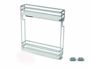 TÁROLÁS - BELSŐ FÉMRÁCS ELQ152DX JOBBOS OLDALLAPRA SZERELHETŐ 107×531×475mm KRÓM-FEHÉR #1