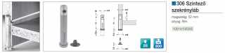 LÁBAK - FÉM SZINTEZŐ LÁB 306/H-52 52 mm HORGANYZOTT #2
