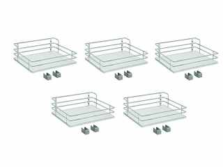 TÁROLÁS - BELSŐ FÉMRÁCS CEM60CM50MB KOSÁRKÉSZLET . KRÓM-FEHÉR #1