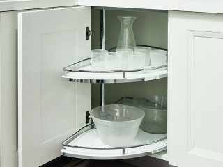 TÁROLÁS - BELSŐ FÉMRÁCS KCM660TF FÉLKÖR KOSÁR GARNITÚRA 668×645/720×371mm KRÓM-FEHÉR #1