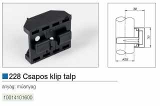 LÁBAK - MŰANYAG SZEKRÉNYLÁB 228 CSAPOS KLIPTALP - FEKETE #2