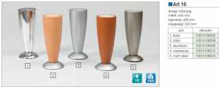 LÁBAK - MŰANYAG DESIGN LÁB ART 16 H=120mm 150kg KRÓM #2