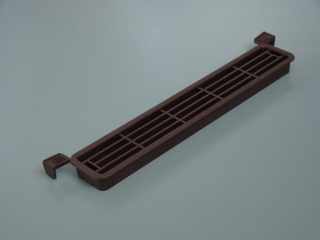 SZERELVÉNYEK - SZELLŐZŐRÁCS MŰANYAG 444 NÉGYSZÖG ALAKÚ 203x35x14 mm BARNA #1