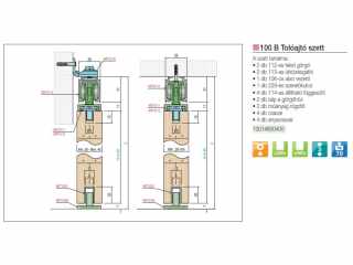 TOLÓAJTÓ VASALAT - TOLÓAJTÓ BÚTORLAPHOZ 100 B SZETT TEHERB: 70 kg ALUMÍNIUM #2