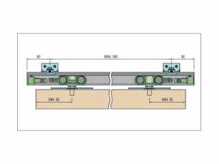 TOLÓAJTÓ VASALAT - TOLÓAJTÓ BÚTORLAPHOZ 100 B SZETT TEHERB: 70 kg ALUMÍNIUM #3