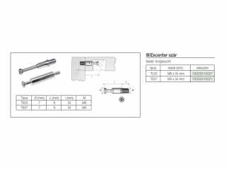 SZERELVÉNYEK - ÖSSZEHÚZÓ TE07 EXCENTER SZÁR, M4 L=42mm HORGANYZOTT #2
