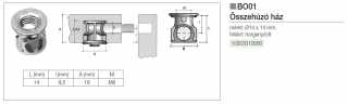 SZERELVÉNYEK - ÖSSZEHÚZÓ BO01 ÖSSZEHÚZÓ HÁZ 14mm HORGANYZOTT #2