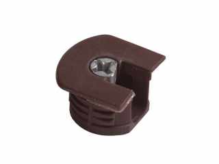 SZERELVÉNYEK - ÖSSZEHÚZÓ SE01 EXCENTERES POLCÖSSZEHÚZÓ 20mm BARNA #1