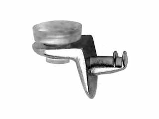 SZERELVÉNYEK - POLCTARTÓ MV03 ÜVEGPOLC TARTÓ 5x22mm NIKKELEZETT #1