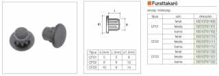 SZERELVÉNYEK - MŰANYAG CF03 FURATTAKARÓ ÁTM:10x8mm FEKETE #2