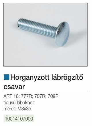 LÁBAK - MŰANYAG DESIGN LÁB LÁBRÖGZÍTŐ CSAVAR M8×35 mm HORGANYZOTT #2