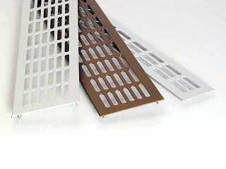 SZERELVÉNYEK - SZELLŐZŐRÁCS ALUMÍNIUM NÉGYSZÖG ALAKÚ 100x400mm ALUMÍNIUM #1