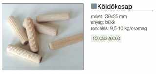 SZERELVÉNYEK - KÖTŐELEM KÖLDÖKCSAP 8x35mm BÜKK #2