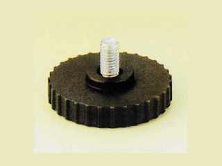 IRODABÚTOR TARTOZÉKOK - PR21.25 F6.22 SZINTEZŐCSAVAR TALP ÁTM 25x10, SZÁR M6x22 FEKETE #1