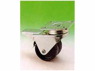 GÖRGŐ, KERÉK -  BELTÉRI BÚTORGÖRGŐ 031/N  FÉKEZŐS TALPAS 50mm  60kg FEKETE #1