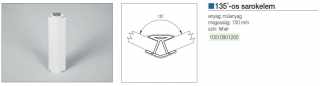LÁBAK - LÁBAZATELEM SAROK 135 FOKOS H: 150 mm FEHÉR #2