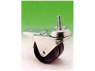 GÖRGŐ, KERÉK -  BELTÉRI BÚTORGÖRGŐ 032/N  FÉKEZŐS MENETES CSAPOS 50mm  60kg FEKETE #1