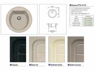 MOSOGATÓ - GRAWA GRÁNIT MOSOGATÓ GRAWA PT2-5110T ÁTM: 510mm BARNA #2