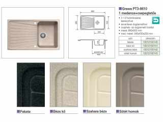 MOSOGATÓ - GRAWA GRÁNIT MOSOGATÓ GRAWA PT3-8610T 860x500mm BARNA #2
